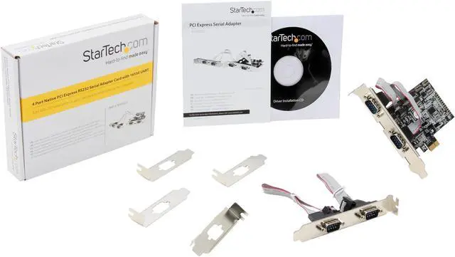 Alt view image 6 of 5 - StarTech.com 4 Port Native PCI Express RS232 Serial Adapter Card with 16550 UART Model PEX4S553