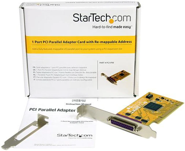 StarTech.com 1 Port PCI Parallel Adapter Card with Re-mappable Address ...