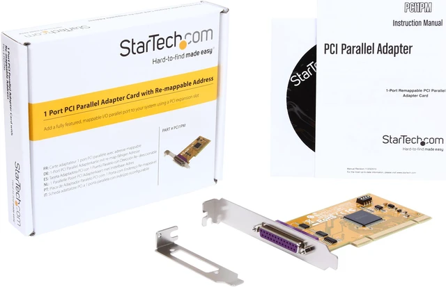 StarTech.com 1 Port PCI Parallel Adapter Card with Re-mappable Address ...