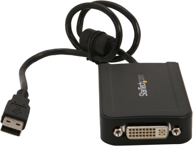 Alt view image 3 of 4 - StarTech.com USB2DVIE3 USB to DVI External Video Card Multi Monitor Adapter - USB to DVI Adapter - USB 2.0 DVI Converter - 1920x1200