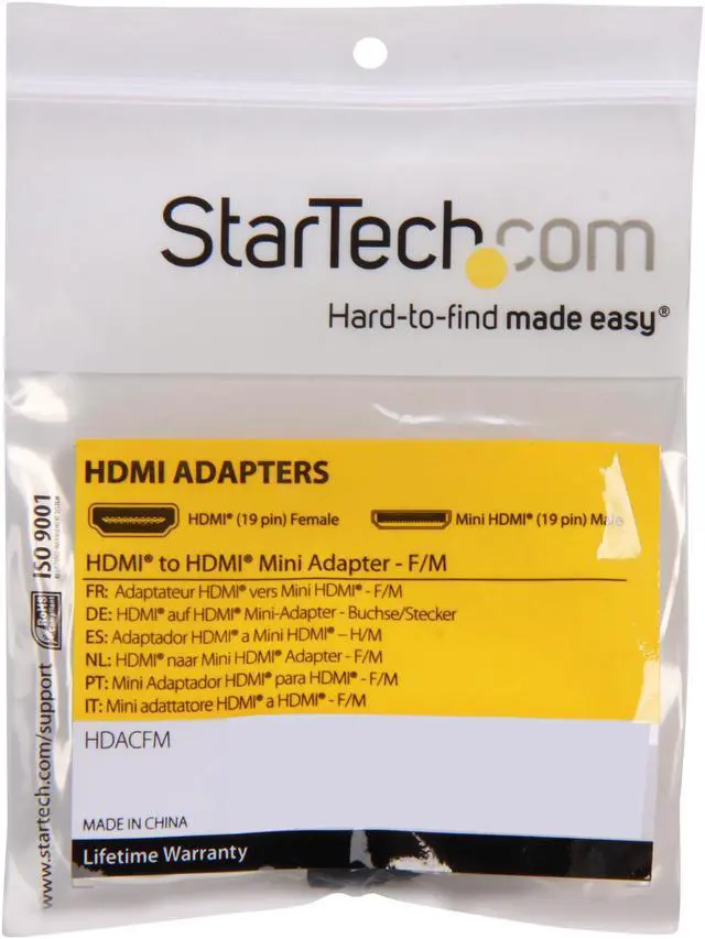 Alt view image 4 of 4 - StarTech HDMI® to Mini HDMI Adapter - Female to Male HDACFM