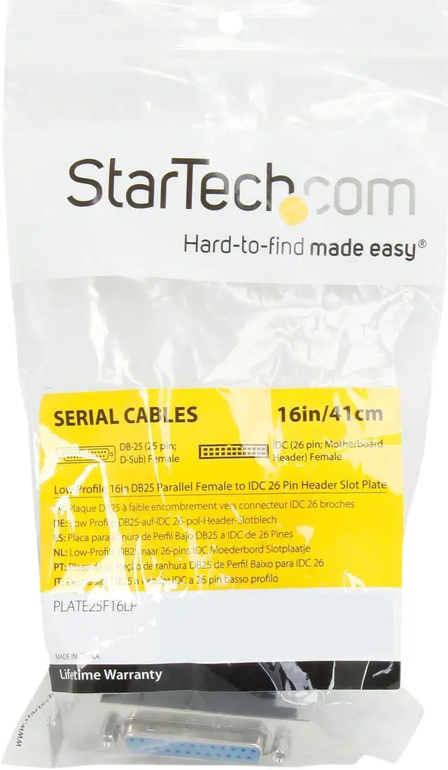 Alt view image 4 of 4 - StarTech.com DB-25 to IDC Header Slot Plate Model PLATE25F16LP