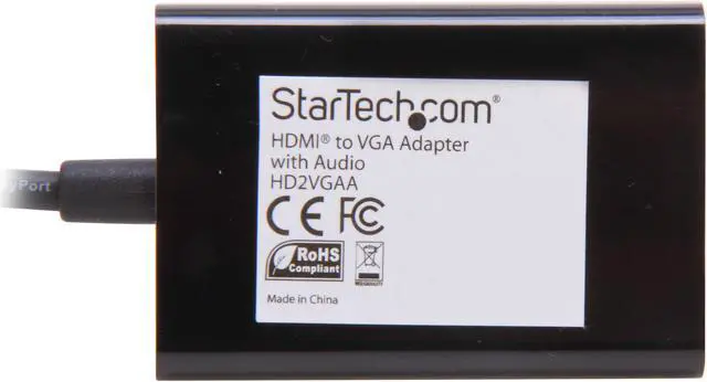 Alt view image 4 of 6 - StarTech.com HD2VGAA HDMI to VGA Video Adapter Converter with Audio for Desktop PC/Laptop/Ultrabook - 1920x1200