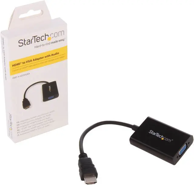 Alt view image 6 of 6 - StarTech.com HD2VGAA HDMI to VGA Video Adapter Converter with Audio for Desktop PC/Laptop/Ultrabook - 1920x1200