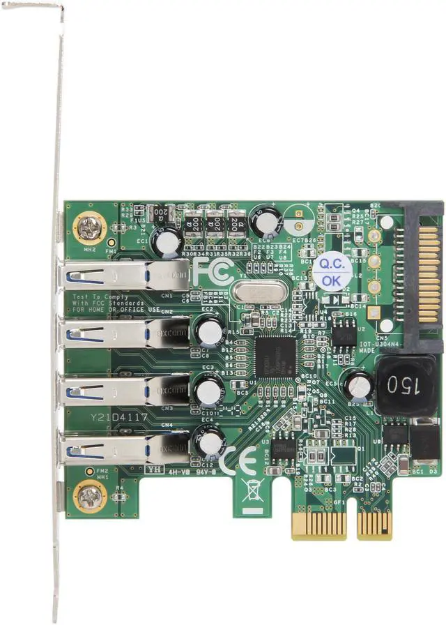 Alt view image 4 of 6 - StarTech.com PEXUSB3S4V 4 Port PCI Express PCIe SuperSpeed USB 3.0 Controller Card Adapter with UASP - SATA Power - USB 3 PCIe Card