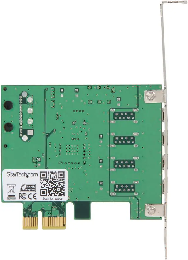 Alt view image 5 of 6 - StarTech.com PEXUSB3S4V 4 Port PCI Express PCIe SuperSpeed USB 3.0 Controller Card Adapter with UASP - SATA Power - USB 3 PCIe Card