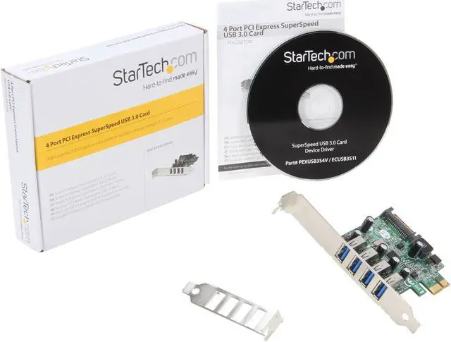 Alt view image 7 of 6 - StarTech.com PEXUSB3S4V 4 Port PCI Express PCIe SuperSpeed USB 3.0 Controller Card Adapter with UASP - SATA Power - USB 3 PCIe Card