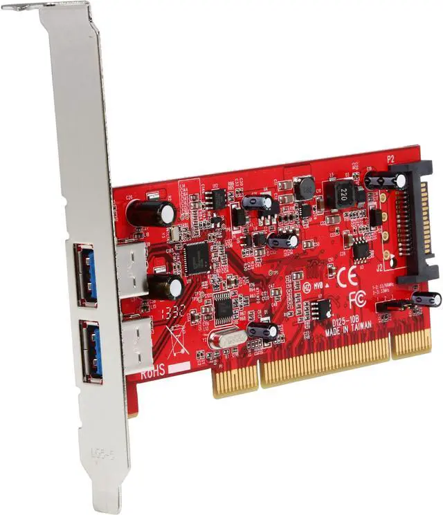 Main image of StarTech.com 2 Port PCI SuperSpeed USB 3.0 Adapter Card with SATA Power Model PCIUSB3S22