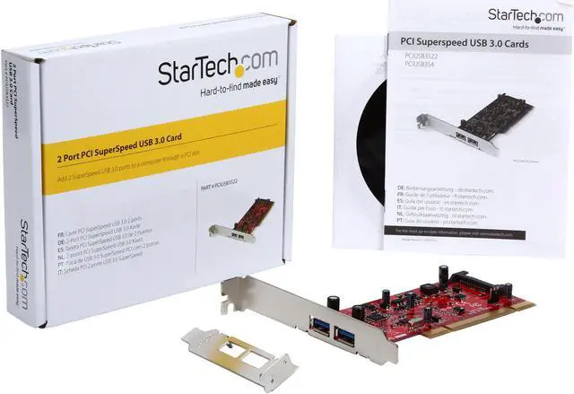 Alt view image 5 of 5 - StarTech.com 2 Port PCI SuperSpeed USB 3.0 Adapter Card with SATA Power Model PCIUSB3S22