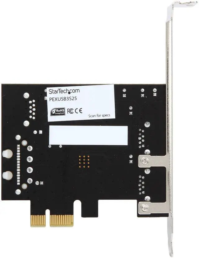 Alt view image 5 of 5 - StarTech.com 2 Port PCI Express (PCIe) SuperSpeed USB 3.0 Card Adapter with UASP - LP4 Power Model PEXUSB3S25