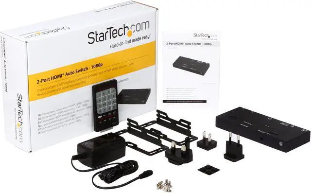 Alt view image 7 of 6 - StarTech.com 2 Port HDMI Switch w/ Automatic and Priority Switching - 1080p VS221HDQ