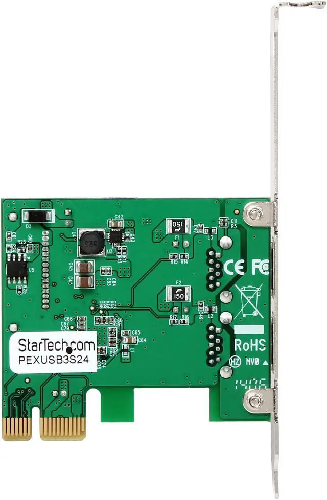 Alt view image 5 of 5 - StarTech.com 2 Port PCI Express (PCIe) SuperSpeed USB 3.0 Card Adapter with UASP - SATA Power Model PEXUSB3S24