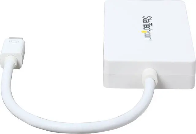 Alt view image 4 of 6 - StarTech.com MDP2VGDVHDW Travel A/V Adapter: 3-in-1 Mini DisplayPort to VGA DVI or HDMI Converter - White