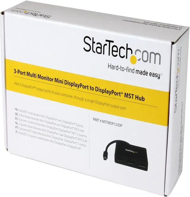 Alt view image 10 of 11 - StarTech.com MSTMDP123DP Mini DisplayPort to DisplayPort Multi Monitor Splitter - 3-Port MST Hub - mDP 1.2 to 3x DP MST Hub