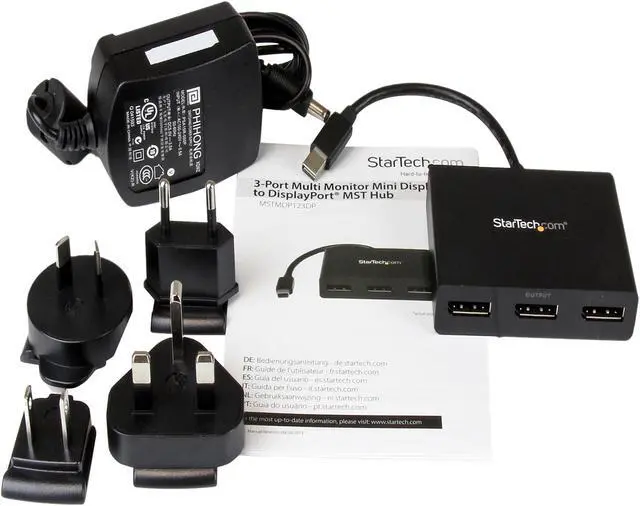 Alt view image 11 of 11 - StarTech.com MSTMDP123DP Mini DisplayPort to DisplayPort Multi Monitor Splitter - 3-Port MST Hub - mDP 1.2 to 3x DP MST Hub