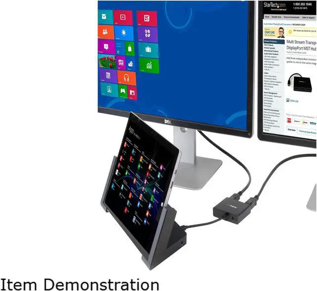 Alt view image 6 of 11 - StarTech.com MSTMDP123DP Mini DisplayPort to DisplayPort Multi Monitor Splitter - 3-Port MST Hub - mDP 1.2 to 3x DP MST Hub
