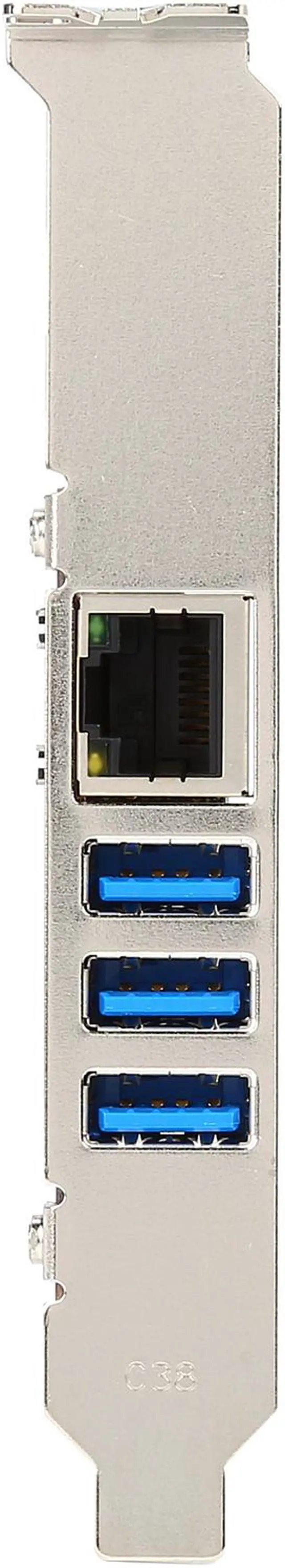 Alt view image 3 of 5 - StarTech.com 3-port PCI Express USB 3.0 card + Gigabit Ethernet Model PEXUSB3S3GE