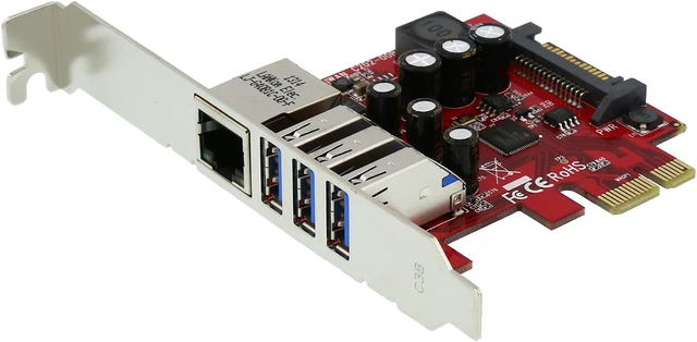 Carte PCIe USB 3.0 7 Ports - 5 Gbps, UASP, Compatible Windows/Mac/Linux - 5