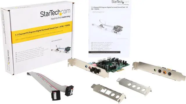 Alt view image 6 of 5 - StarTech.com 7.1 channel sound card - PCI Express, 24-bit, 192KHz Model PEXSOUND7CH