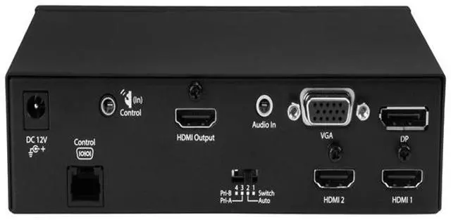 Alt view image 2 of 3 - StarTech.com Multi-Input to HDMI Converter Switch - DisplayPort, VGA and Dual-HDMI to HDMI Switch - Priority and Automatic Switch - 4K