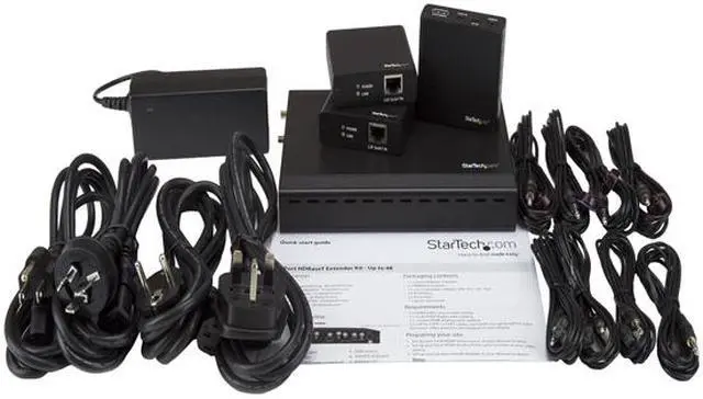 Alt view image 7 of 7 - StarTech.com 3-Port HDBaseT Extender Kit with 3 Receivers - 1x3 HDMI over CAT5 Splitter - Up to 4K ST124HDBT