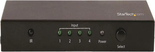 Alt view image 2 of 4 - StarTech.com VS421HD20 4-Port HDMI Switch - 4K 60Hz - Supports HDCP - IR - HDMI Selector - HDMI Multiport Video Switcher - HDMI Switcher