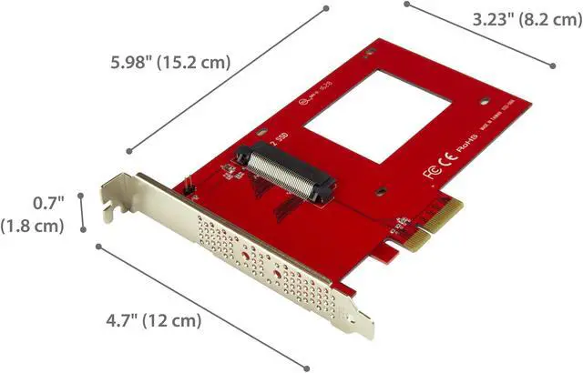 Alt view image 3 of 5 - StarTech PEX4SFF8639 StarTech.com U.2 to PCIe Adapter - x4 PCIe - For 2.5" U.2 NVMe SSD - SFF-8639 PCIe Adapter - U.2 SSD - PCIe SSD - U.2 drive
