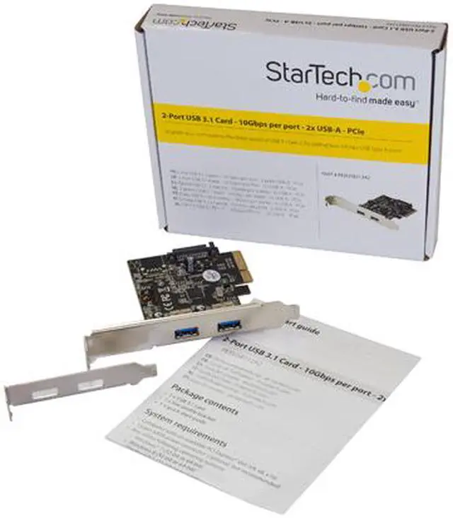 Alt view image 2 of 4 - StarTech PEXUSB312A2 StarTech.com Dual Port USB 3.1 Card - 2x USB-A - 10Gbps per port - Expansion Card - PCI Express USB Card - PCI-e to USB