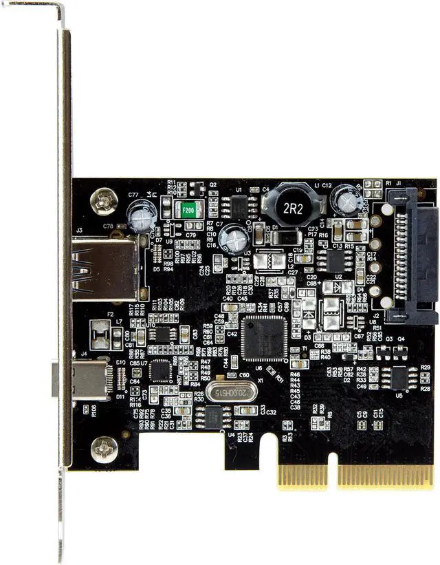 Alt view image 2 of 6 - StarTech PEXUSB311AC2 Dual Port USB 3.1 Card – 1x USB-C – 1x USB-A – 10Gbps per port – Expansion Card – USB 3.1 PCI-E Card – USB 3 PCI