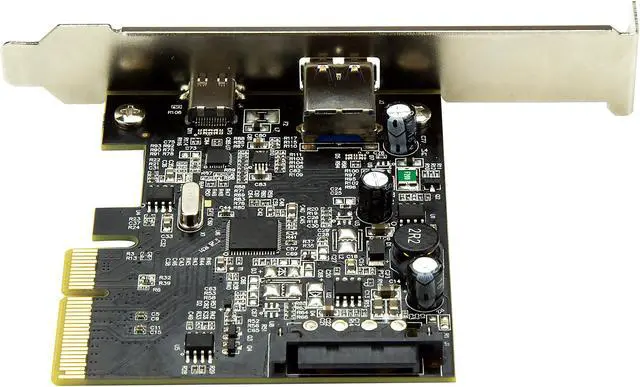 Alt view image 4 of 6 - StarTech PEXUSB311AC2 Dual Port USB 3.1 Card – 1x USB-C – 1x USB-A – 10Gbps per port – Expansion Card – USB 3.1 PCI-E Card – USB 3 PCI