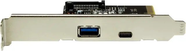 Alt view image 3 of 6 - StarTech PEXUSB311AC2 Dual Port USB 3.1 Card – 1x USB-C – 1x USB-A – 10Gbps per port – Expansion Card – USB 3.1 PCI-E Card – USB 3 PCI
