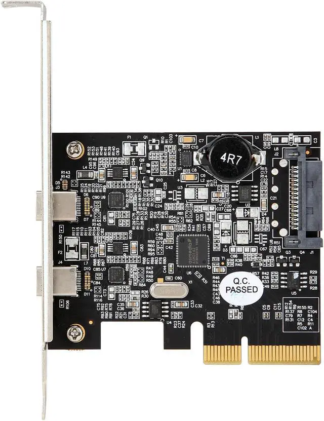 Alt view image 3 of 4 - StarTech PEXUSB312C2 StarTech.com Dual Port USB-C Card – 2x USB-C – USB 3.1 PCI–e Card with SATA – USB 3.1 Expansion Card – PCI Express USB C Card