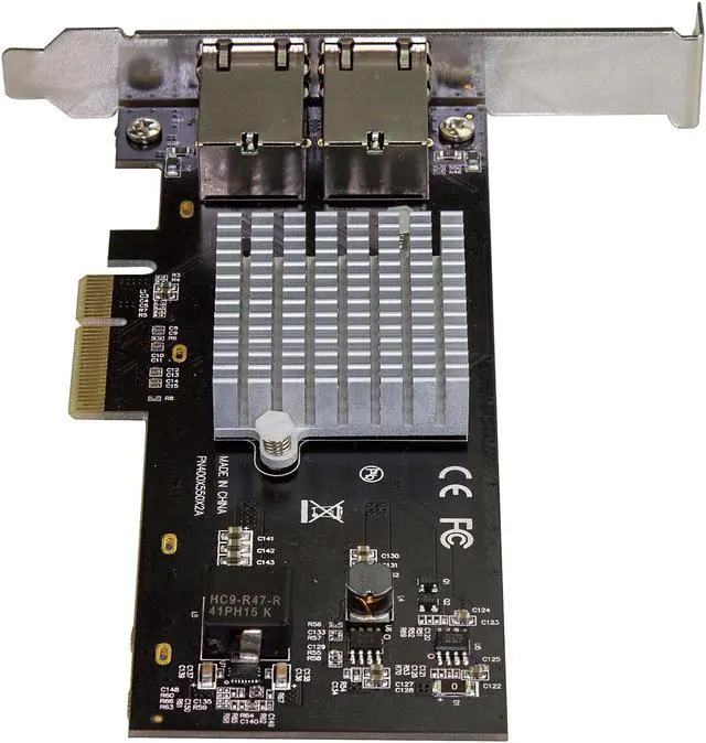 Alt view image 3 of 3 - StarTech.com Dual Port 10G PCIe Network Adapter Card, Intel-X550AT 10GBASE-T PCI Express 10GbE Multi Gigabit Ethernet 5 Speed NIC 2 Port