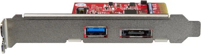 Alt view image 3 of 4 - StarTech PEXUSB311A1E USB 3.1 PCIe Card - 2 port - 1 x USB-A and 1 x eSATA - 10Gbps - USB 3.1 Card - eSATA Card - USB 3.1 Expansion Card