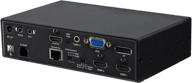 Alt view image 3 of 9 - StarTech.com ST121HDBTSC Multi-Input HDBaseT Extender Kit - Built-In Switch and Video Scaler - DisplayPort HDMI and VGA Over CAT6 or CAT5