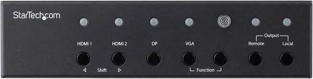 Alt view image 7 of 9 - StarTech.com ST121HDBTSC Multi-Input HDBaseT Extender Kit - Built-In Switch and Video Scaler - DisplayPort HDMI and VGA Over CAT6 or CAT5