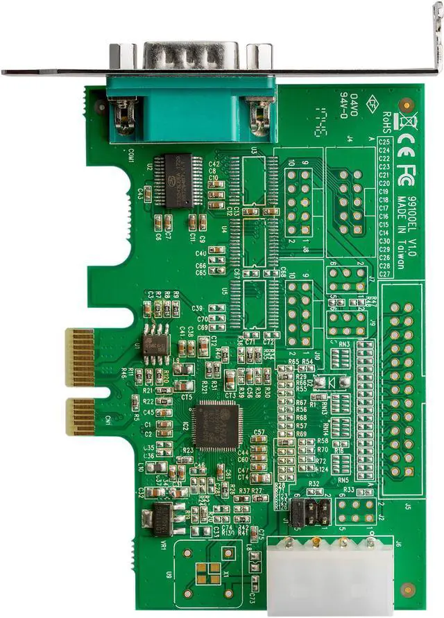 Alt view image 3 of 4 - StarTech.com PEX1S953LP 1 Port RS232 Serial Adapter Card with 16950 UART - PCI Express Serial Port Card - 921.4Kbps - Windows & Linux Compatible