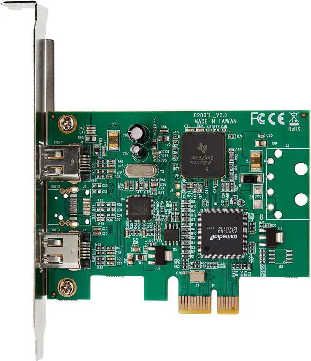 Alt view image 2 of 5 - StarTech.com PEX1394A2V2 2 Port PCI Express FireWire Card - 1394a Firewire - TI TSB82AA2 Chipset - Windows & Mac Compatible (PEX1394A2V2)