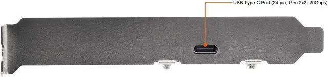 Alt view image 3 of 5 - StarTech.com PEXUSB321C 1-Port USB 3.2 Gen 2x2 PCIe Card - USB-C SuperSpeed 20Gbps PCI Express 3.0 x4 Host Controller Card - USB Type-C PCIe Add-On Adapter Card - Expansion Card - Windows & Linux (PEXUSB321C)