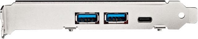 Alt view image 2 of 6 - 5-Port USB PCIe Card, 10Gbps USB 3.1 Gen 2 PCIe Card w/ 1x USB-C & 2x USB-A, 1x 2 Port IDC (Internal 5Gbps USB Header Expansion), USB C PCIe Card, PCI Express USB Controller - Windows/macOS/Linux (PEXUSB312A1C1H)