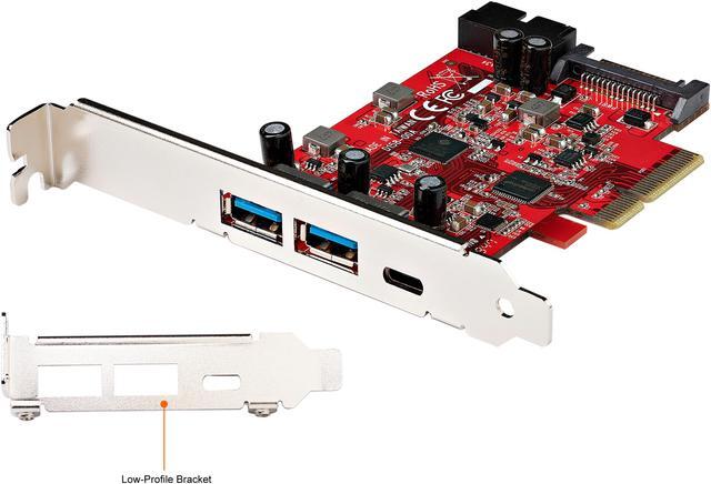 Alt view image 5 of 6 - 5-Port USB PCIe Card, 10Gbps USB 3.1 Gen 2 PCIe Card w/ 1x USB-C & 2x USB-A, 1x 2 Port IDC (Internal 5Gbps USB Header Expansion), USB C PCIe Card, PCI Express USB Controller - Windows/macOS/Linux (PEXUSB312A1C1H)