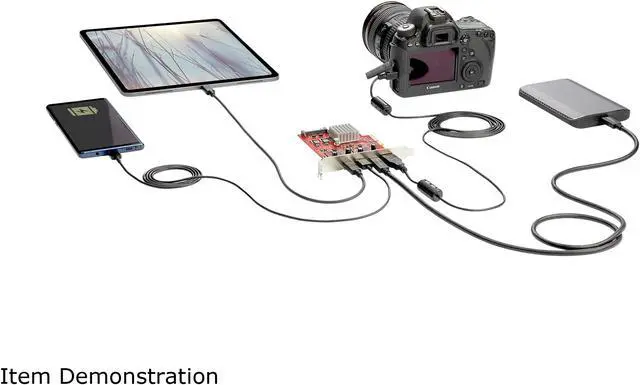 Alt view image 6 of 7 - 4-Port USB PCIe Card, 10Gbps USB PCI Express Expansion Card w/ 2 Controllers, 2x USB-C & 2x USB-A ports (USB 3.2/3.1 Gen 2), USB/USB-C PCI-e Card, Full Profile Brackets - USB PCIe Add-On Card (PEXUSB312A2C2V)