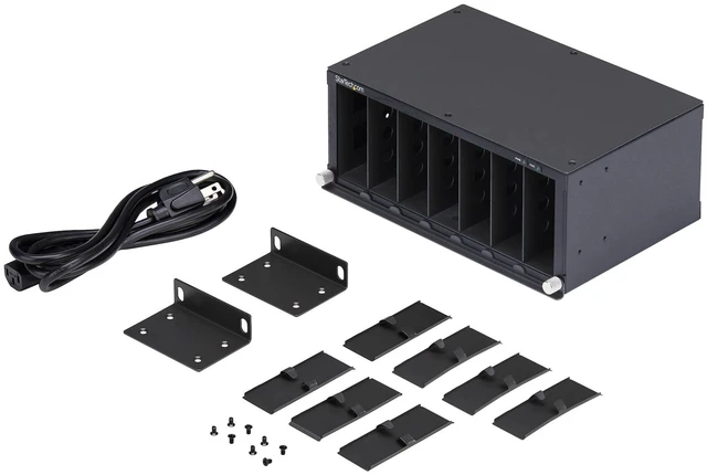 Alt view image 6 of 8 - StarTech MCM7-MEDIA-CHASSIS 7-Slot Unmanaged Media Converter Chassis for MCM Media Converter Series, Full Power Isolation, Active Cooling, 10in Rackmount, TAA Compliant