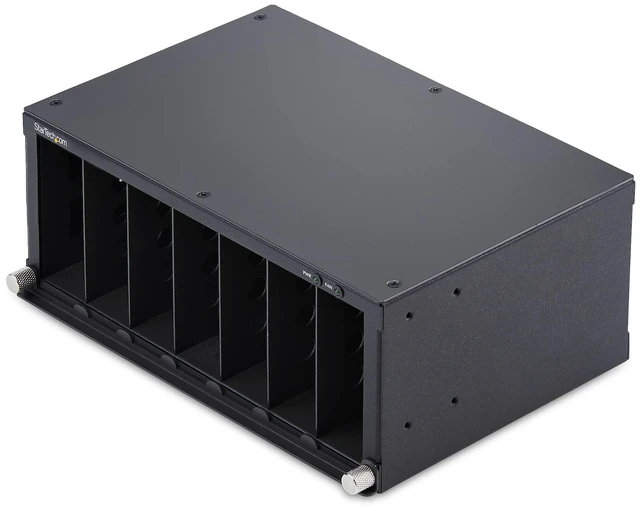 Alt view image 3 of 8 - StarTech MCM7-MEDIA-CHASSIS 7-Slot Unmanaged Media Converter Chassis for MCM Media Converter Series, Full Power Isolation, Active Cooling, 10in Rackmount, TAA Compliant