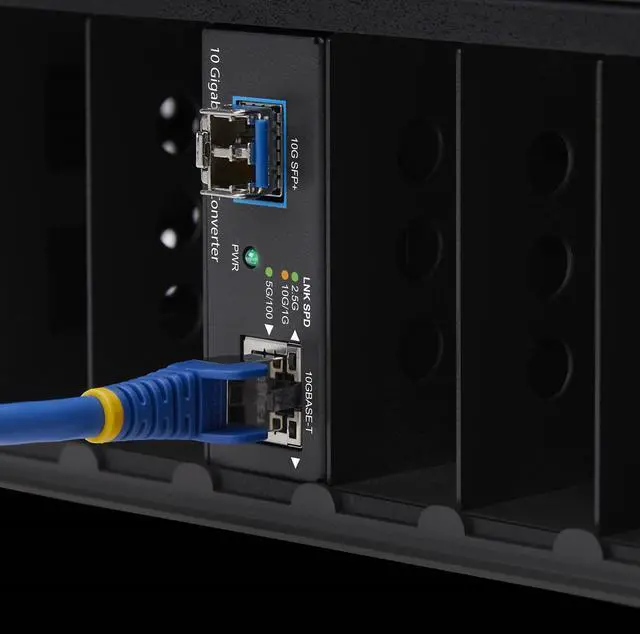 Alt view image 5 of 5 - StarTech10GbE Multi-Gigabit Open SFP+ Fiber Media Converter, Standalone 10 Gigabit Ethernet RJ-45 to 10GBASE-X SFP+, Single-Mode / Multi-Mode, 16K Jumbo Frames - TAA, MCM10G6SSFP
