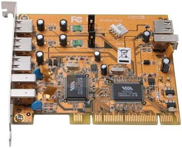 Alt view image 2 of 5 - SUNIX IEEE1394A 2+1 ports & USB2.0 3+1 ports PCI Combo Card Model UFC3212V
