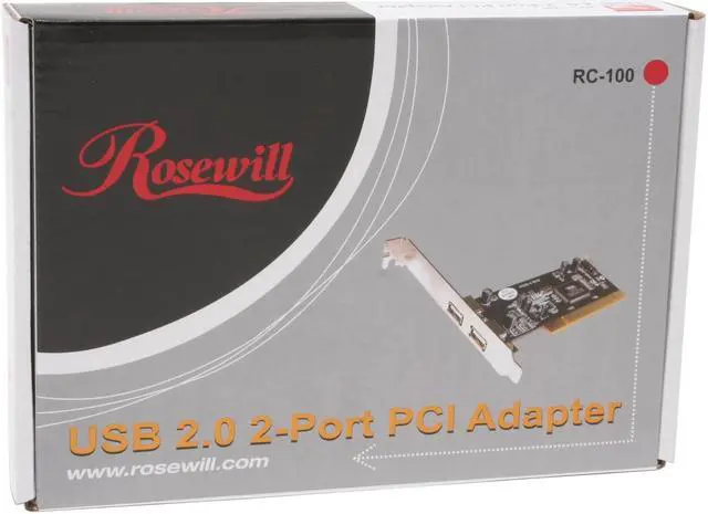 Alt view image 9 of 9 - Rosewill Model RC-100 - Low-Profile PCI to 2 + 1 USB 2.0 Card