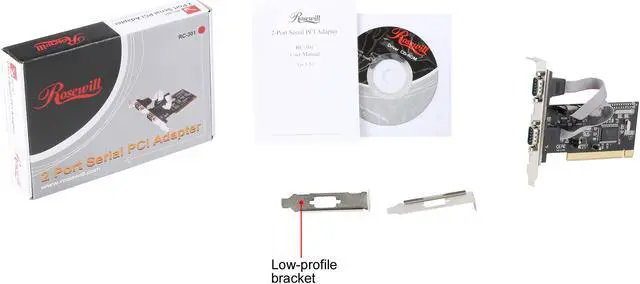 Alt view image 6 of 6 - Rosewill Model RC-301 - Dual Serial Port PCI Card / PCI Parallel Port Card