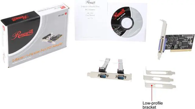 Alt view image 7 of 7 - Rosewill RC303 - Dual Serial & Single Parallel Port PCI Card