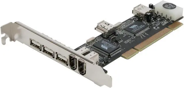 Main image of Rosewill 3+1 USB 2.0/ 2+1 1394a VIA PCI Add On Card Model RC-110-LX Replacement For RC-110